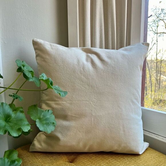 Embroidered Daisy Spring Throw Pillow Cover Tufted - Picture 4 of 4